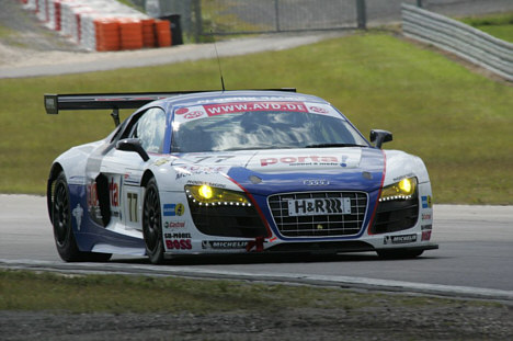 Nicki Thiim i Audi nr 77 på Nürburgring.